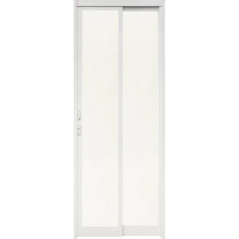 Sliding door repair Singapore — white sliding door with frosted glass panels, wardrobe sliding door repair HDB