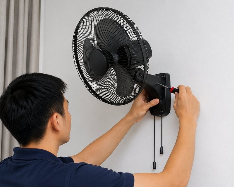 Wall fan installation Singapore — wall mounted fan installation service