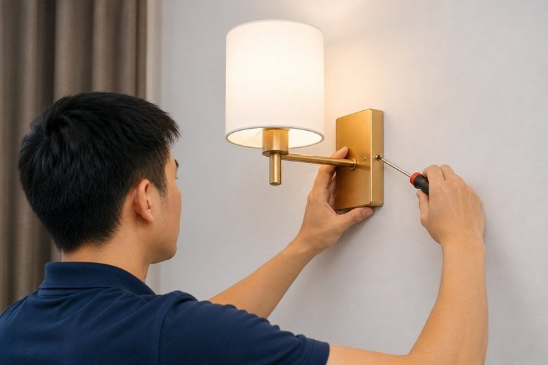 Wall light installation Singapore — wall mounted light fixture installation
